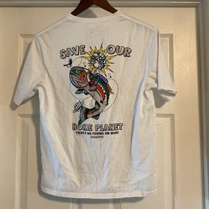 Rare Patagonia Space Fly Organic T-shirt Fly Fishing Trout T-shirt